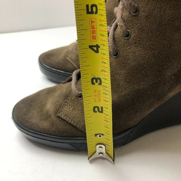 Puma Olive Green Suede Bootie Size 37 - Picture 8 of 12